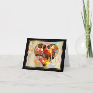 Vietnamesisch Lantern geflochtene Notecard Dankeskarte