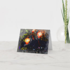 Vietnamesisch Lantern geflochtene Notecard Dankeskarte