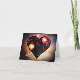 Vietnamesisch Lantern geflochtene Notecard Dankeskarte