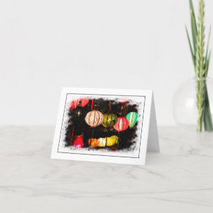 Vietnamesisch Lantern geflochtene Notecard Dankeskarte