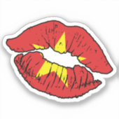Vietnamesisch - Liebe Lipstick Aufkleber (Vorderseite)