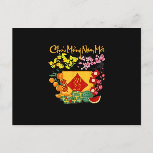 Vietnamesisch Lunar New Year - Teet 2023 Decoratio Postkarte (Vorderseite)
