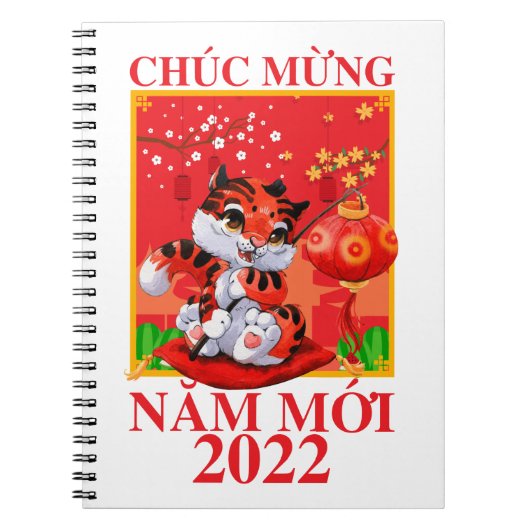 Vietnamesisch Lunar New Year Tet Viet Tiger Nam Mo Notizblock (Vorderseite)