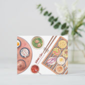 Vietnamesisch Mini Rice Pancake Postcard - BANH CA Postkarte (Stehend Vorderseite)