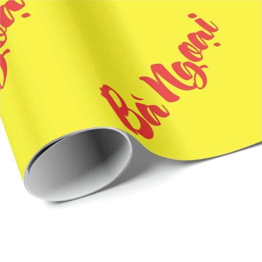 Vietnamesisch (mütterlich) Großmutter - Bà Ngoi Geschenkpapier (Rolleneckpunkt)