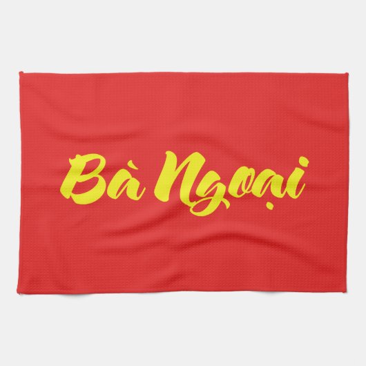 Vietnamesisch (mütterlich) Großmutter - Bà Ngoi Geschirrtuch (Horizontal)