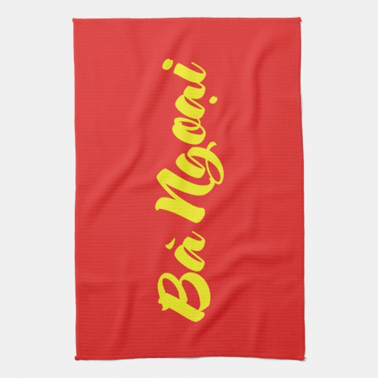 Vietnamesisch (mütterlich) Großmutter - Bà Ngoi Geschirrtuch (Vertikal)