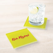 Vietnamesisch (mütterlich) Großmutter - Bà Ngoi Glasuntersetzer (Schrägansicht)