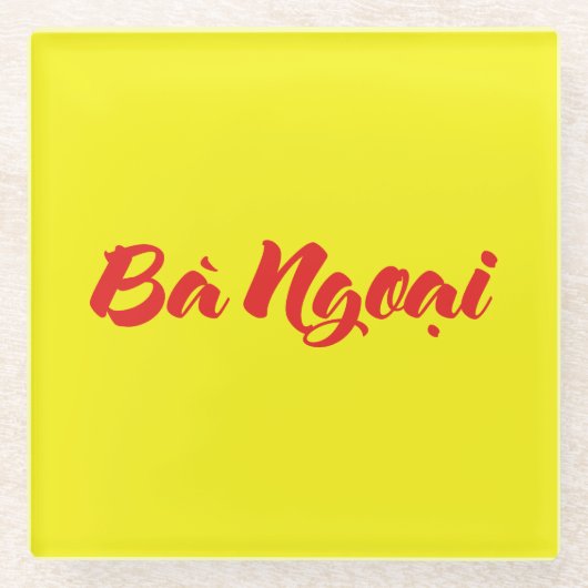 Vietnamesisch (mütterlich) Großmutter - Bà Ngoi Glasuntersetzer (Vorderseite)