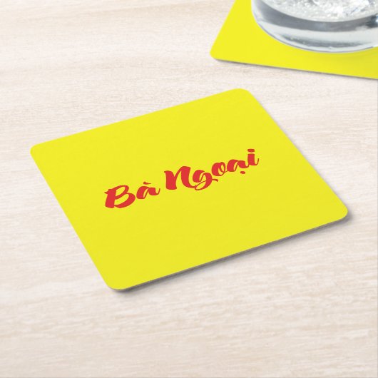 Vietnamesisch (mütterlich) Großmutter - Bà Ngoi Rechteckiger Pappuntersetzer (angewinkelt)