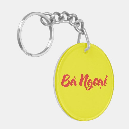 Vietnamesisch (mütterlich) Großmutter - Bà Ngoi Schlüsselanhänger (Vorderseite links)