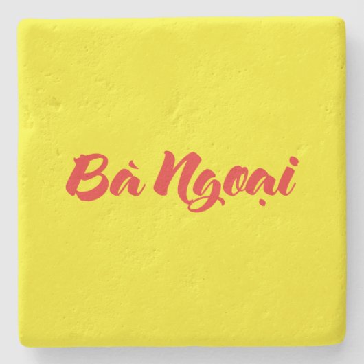 Vietnamesisch (mütterlich) Großmutter - Bà Ngoi Steinuntersetzer (Vorderseite)