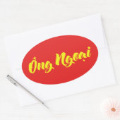 Vietnamesisch (mütterlich) Großvater - Ông Ngoi Ovaler Aufkleber (Umschlag)