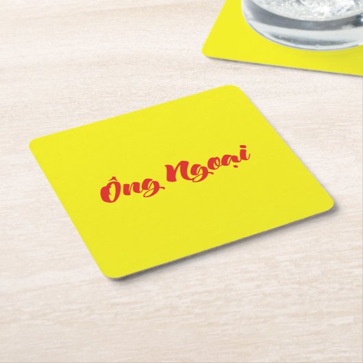 Vietnamesisch (mütterlich) Großvater - Ông Ngoi Rechteckiger Pappuntersetzer (angewinkelt)