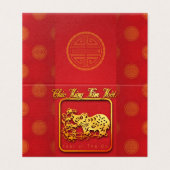 Vietnamesisch Neujahr OX-Papierschnitt Faltgefalte (Außenseite Aufgefaltet)