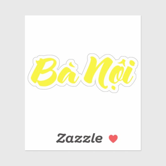 Vietnamesisch (Paternal) Großmutter - Bà Noi Aufkleber (Blatt)