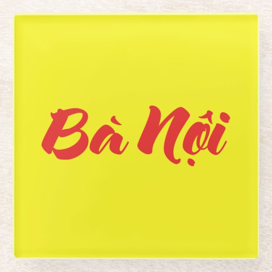 Vietnamesisch (Paternal) Großmutter - Bà Noi Glasuntersetzer (Vorderseite)