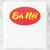 Vietnamesisch (Paternal) Großmutter - Bà Noi Ovaler Aufkleber (Tasche)