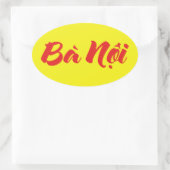 Vietnamesisch (Paternal) Großmutter - Bà Noi Ovaler Aufkleber (Tasche)