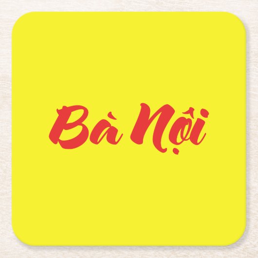 Vietnamesisch (Paternal) Großmutter - Bà Noi Rechteckiger Pappuntersetzer (Vorderseite)