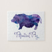 Vietnamesisch Potbellied Pig Watercolor Design Puzzle (Horizontal)