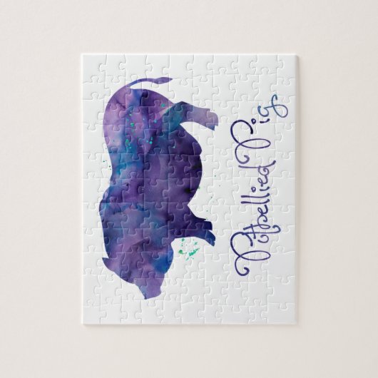 Vietnamesisch Potbellied Pig Watercolor Design Puzzle (Vertikal)