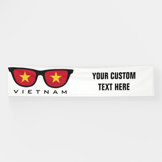 Vietnamesisch Shades benutzerdefinierte Text- und  Banner (Horizontal)
