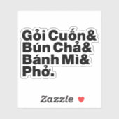 Vietnamesisch Street Food Aufkleber (Blatt)