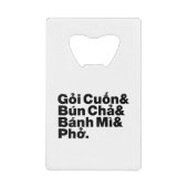 Vietnamesisch Street Food Geldbeutel Flaschenöffner (Vorderseite)