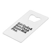 Vietnamesisch Street Food Geldbeutel Flaschenöffner (Rückseite Schrägansicht)