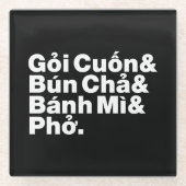 Vietnamesisch Street Food Glasuntersetzer (Vorderseite)