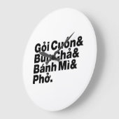 Vietnamesisch Street Food Große Wanduhr (Winkel)