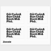 Vietnamesisch Street Food Rechteckiger Aufkleber (Blatt)