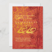 Vietnamesisch Têt 2020 in goldverziertem Party FC Ankündigung (Rückseite)