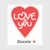 Vietnamesisch Valentine in Liebe Yêu in asiatische Aufkleber (Blatt)