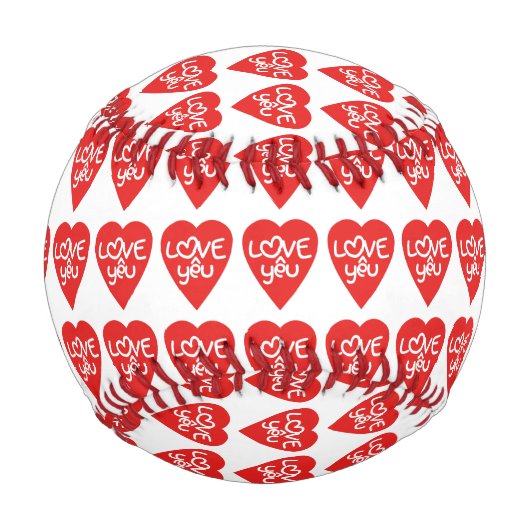 Vietnamesisch Valentine in Liebe Yêu in asiatische Baseball (Vorderseite)