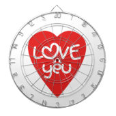 Vietnamesisch Valentine in Liebe Yêu in asiatische Dartscheibe (vorne)