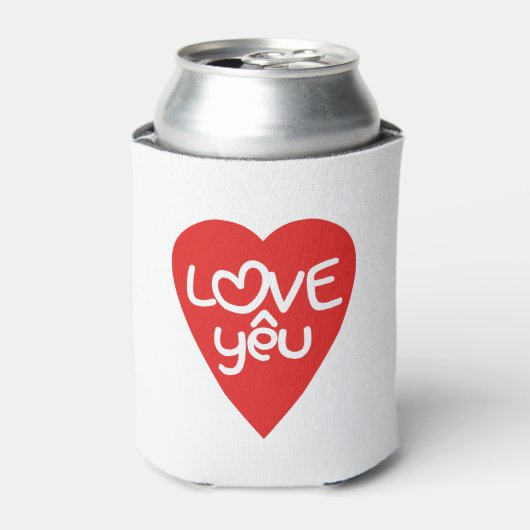 Vietnamesisch Valentine in Liebe Yêu in asiatische Dosenkühler (Kanne Vorderseite)