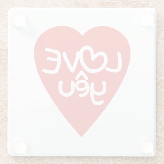 Vietnamesisch Valentine in Liebe Yêu in asiatische Glasuntersetzer (Rückseite)