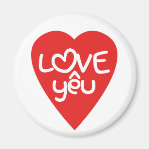 Vietnamesisch Valentine in Liebe Yêu in asiatische Magnet
