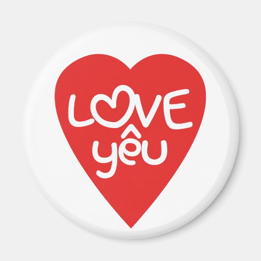 Vietnamesisch Valentine in Liebe Yêu in asiatische Magnet (Vorne)