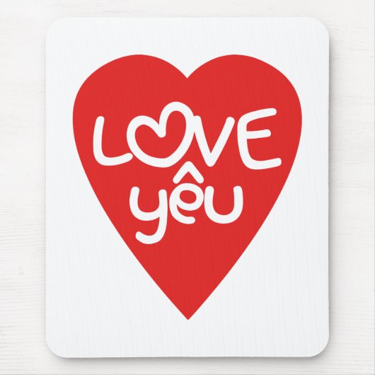 Vietnamesisch Valentine in Liebe Yêu in asiatische Mousepad (Vorne)