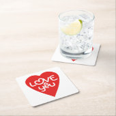 Vietnamesisch Valentine in Liebe Yêu in asiatische Rechteckiger Pappuntersetzer (Vor Ort)