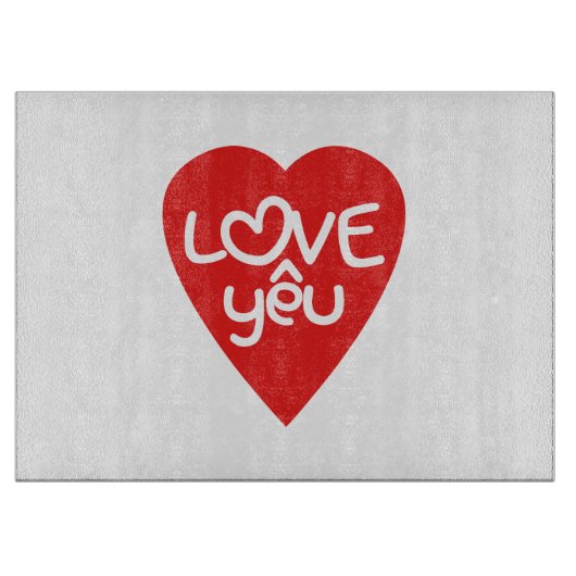 Vietnamesisch Valentine in Liebe Yêu in asiatische Schneidebrett (Vorderseite)