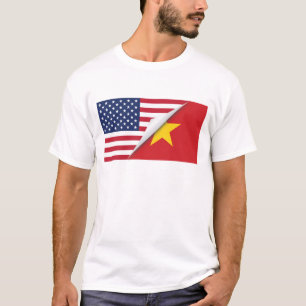 Vietnamesische amerikanische Flagge T-Shirt