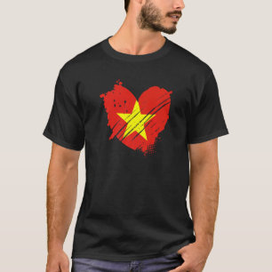 Vietnamesische Flagge Ich liebe sie Sie ist in mei T-Shirt
