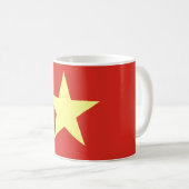 Vietnamesische Flagge Kaffeetasse (VorderseiteRechts)