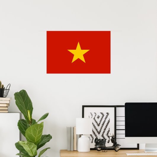 Vietnamesische Flagge Poster (Heimbüro)