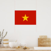 Vietnamesische Flagge Poster (Küche)