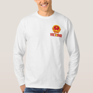Vietnamesische Flagge und Wappen Patriotisch T-Shirt